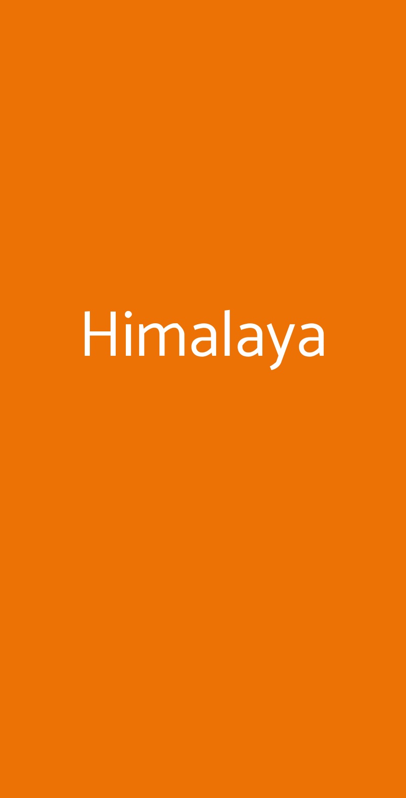 Himalaya Milano menù 1 pagina