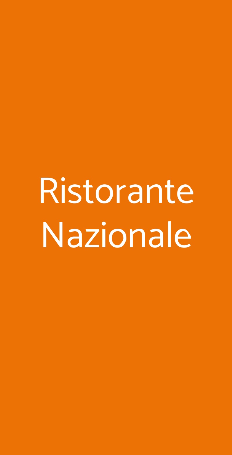 Ristorante Nazionale Milano menù 1 pagina
