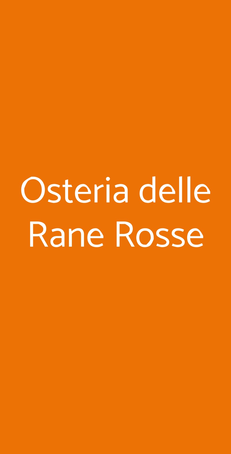 Osteria delle Rane Rosse Settimo Milanese menù 1 pagina