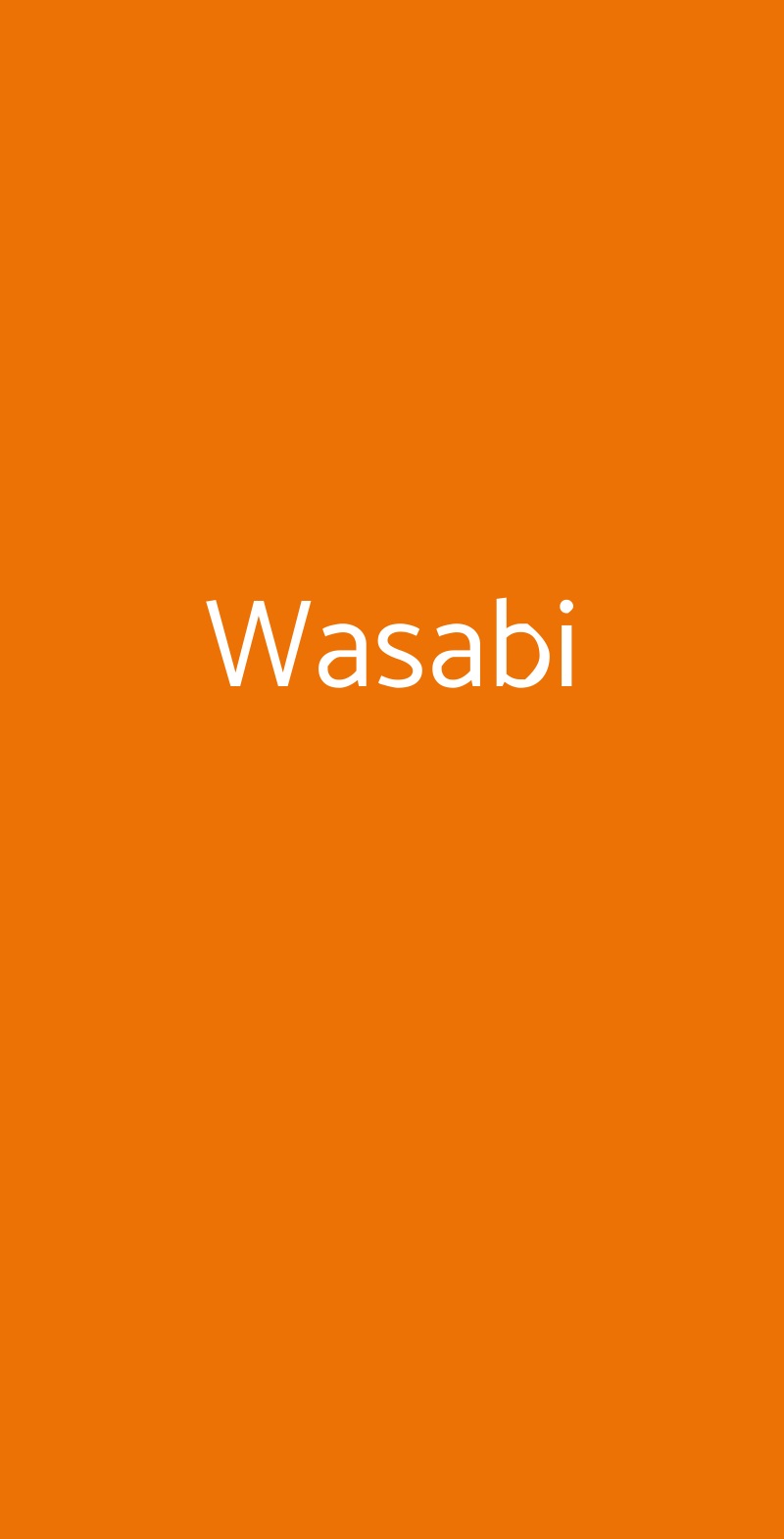 Wasabi Milano menù 1 pagina