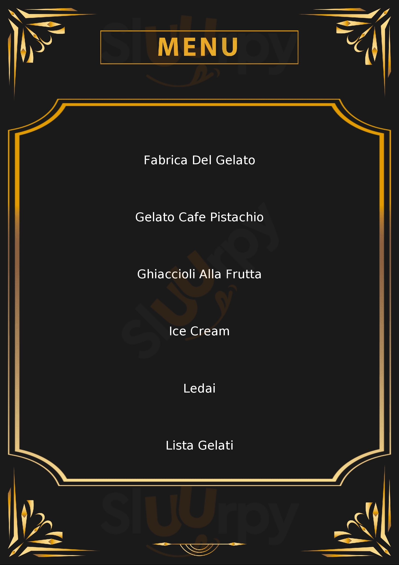 La Fabbrica del Gelato Lenno menù 1 pagina