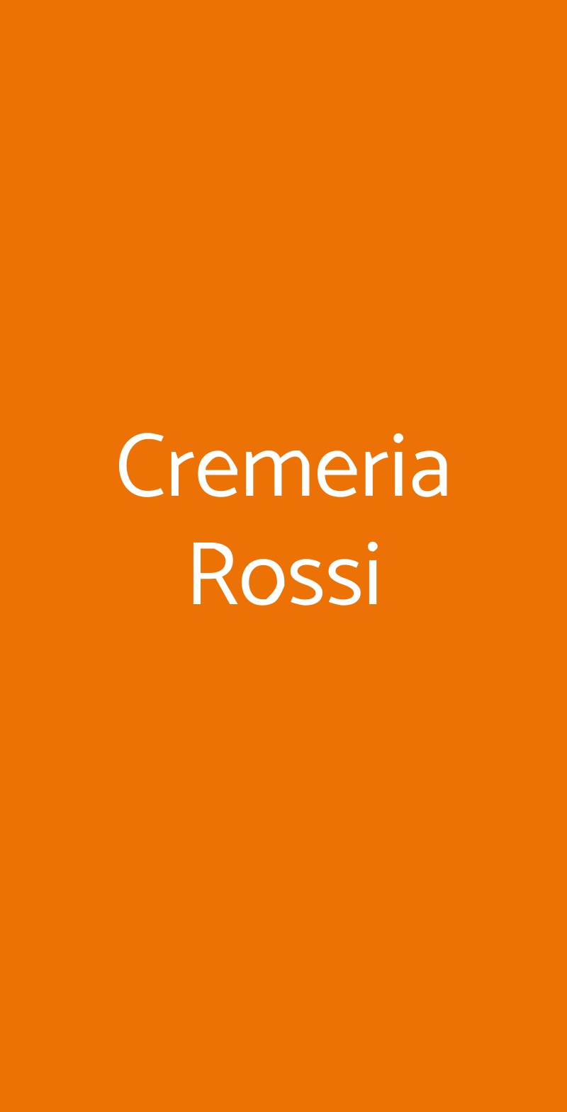 Cremeria Rossi Milano menù 1 pagina