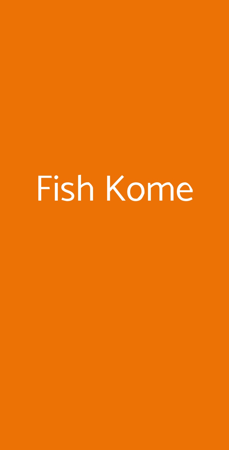 Fish Kome Cremona menù 1 pagina