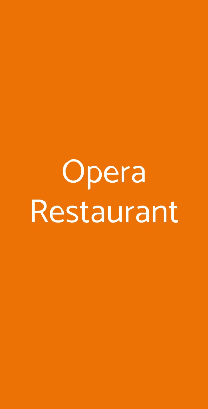Opera Restaurant Sorisole menù 1 pagina