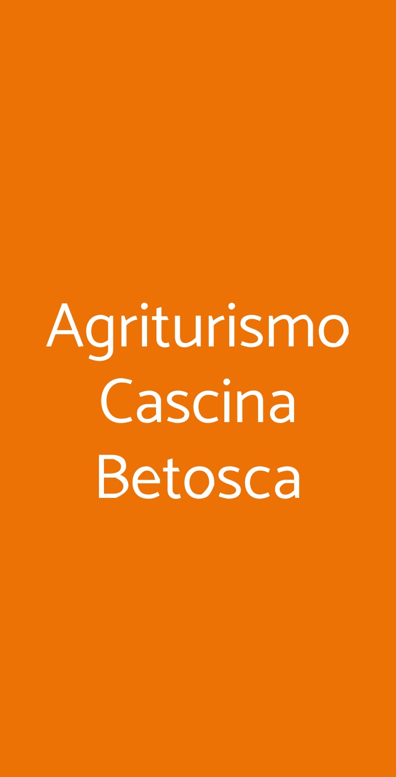 Agriturismo Cascina Betosca Cologno al Serio menù 1 pagina