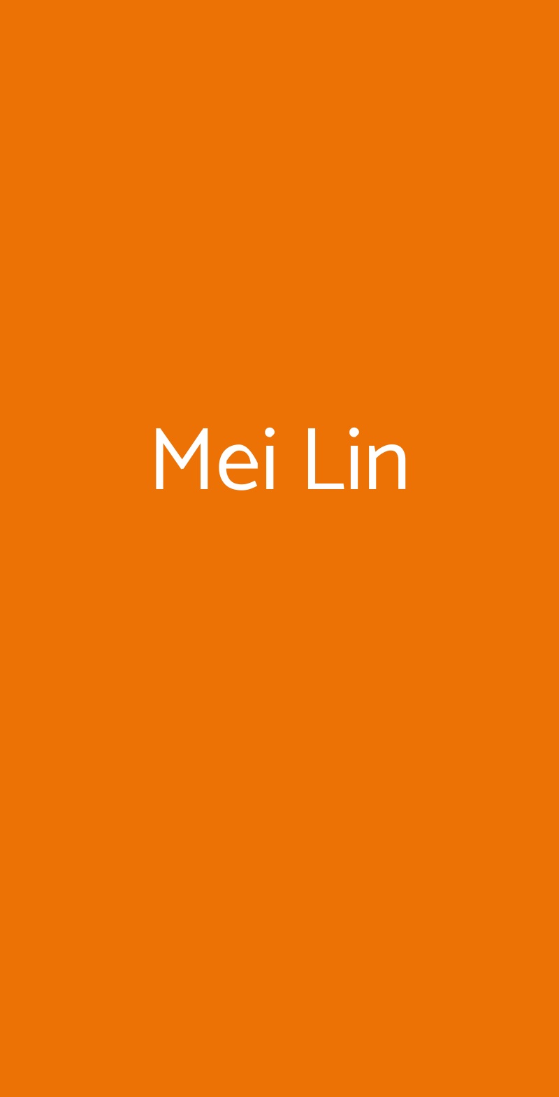 Mei Lin Milano menù 1 pagina