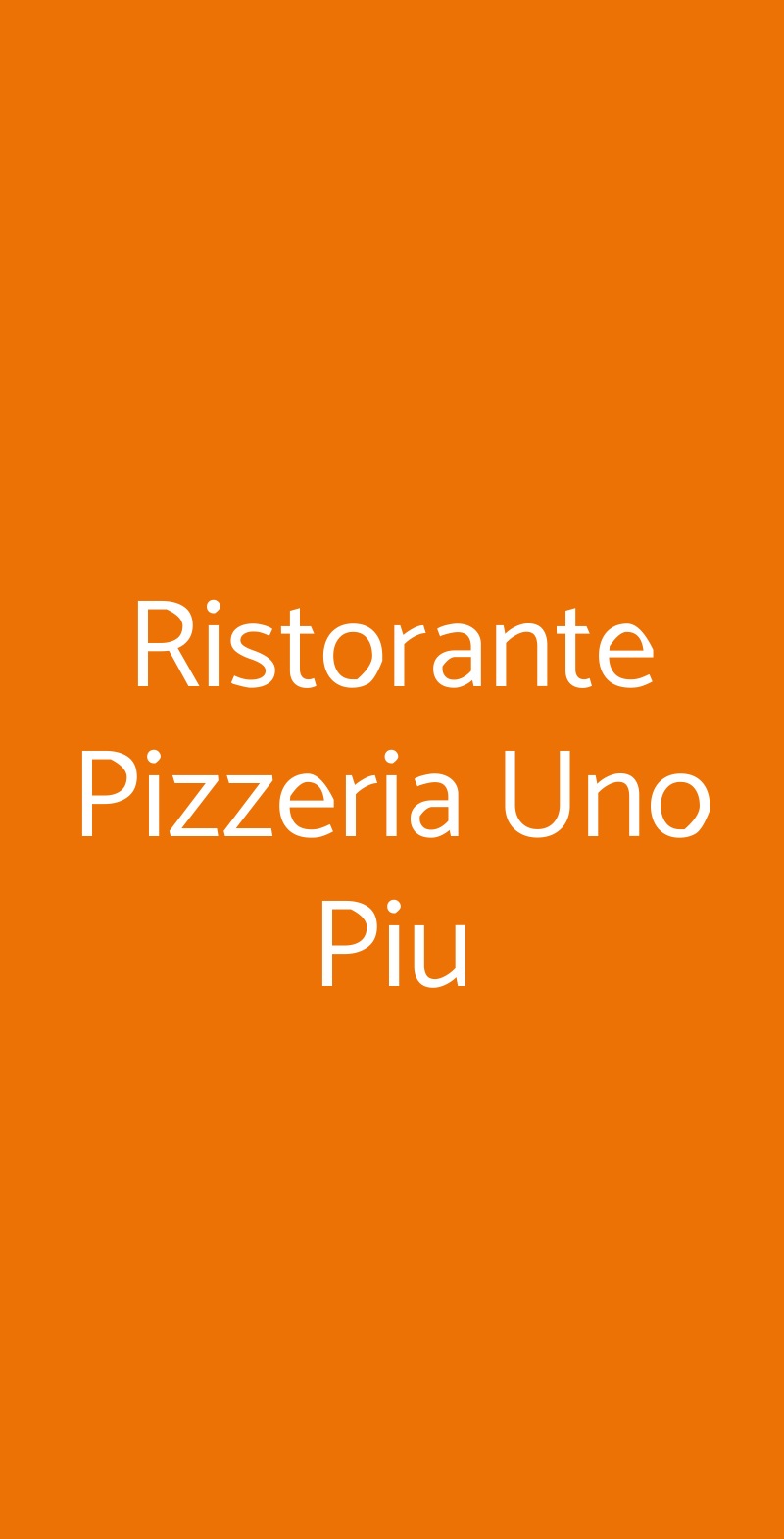 Ristorante Pizzeria Uno Piu Milano menù 1 pagina