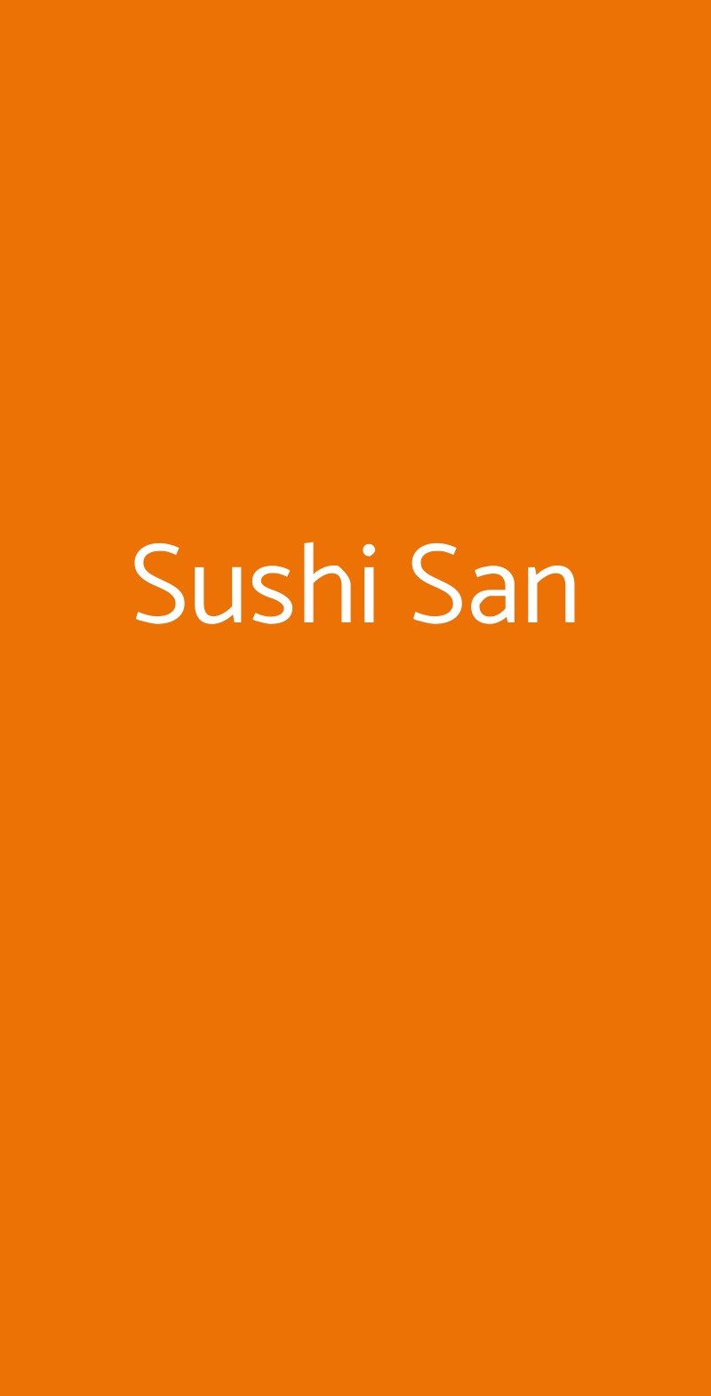 Sushi San Milano menù 1 pagina