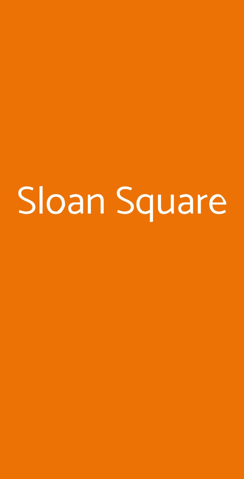 Sloan Square Milano menù 1 pagina