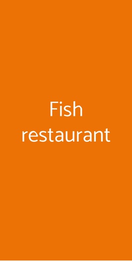 Fish Restaurant, Milano