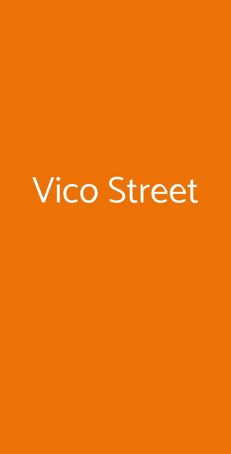 Vico Street Milano menù 1 pagina