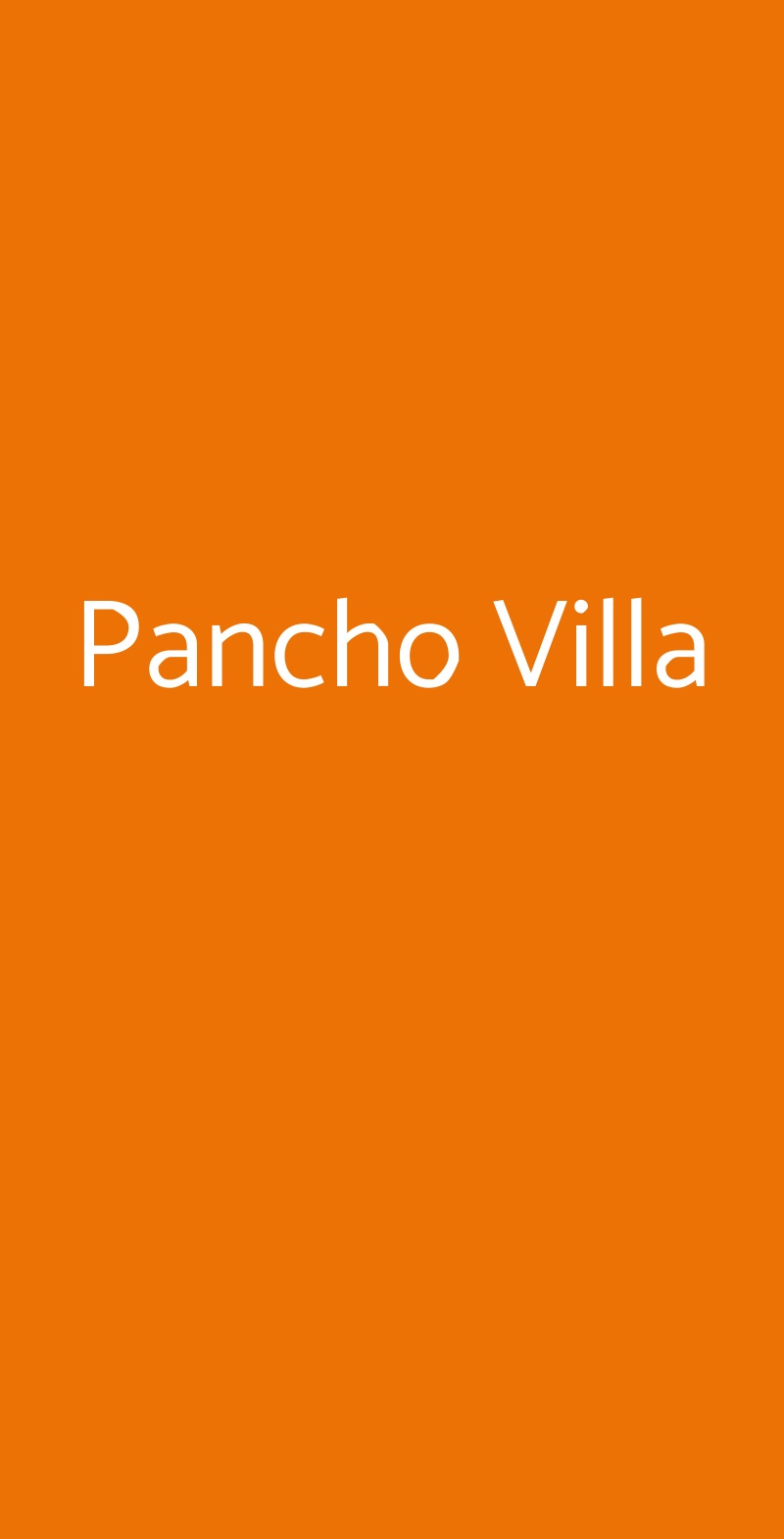 Pancho Villa Milano menù 1 pagina