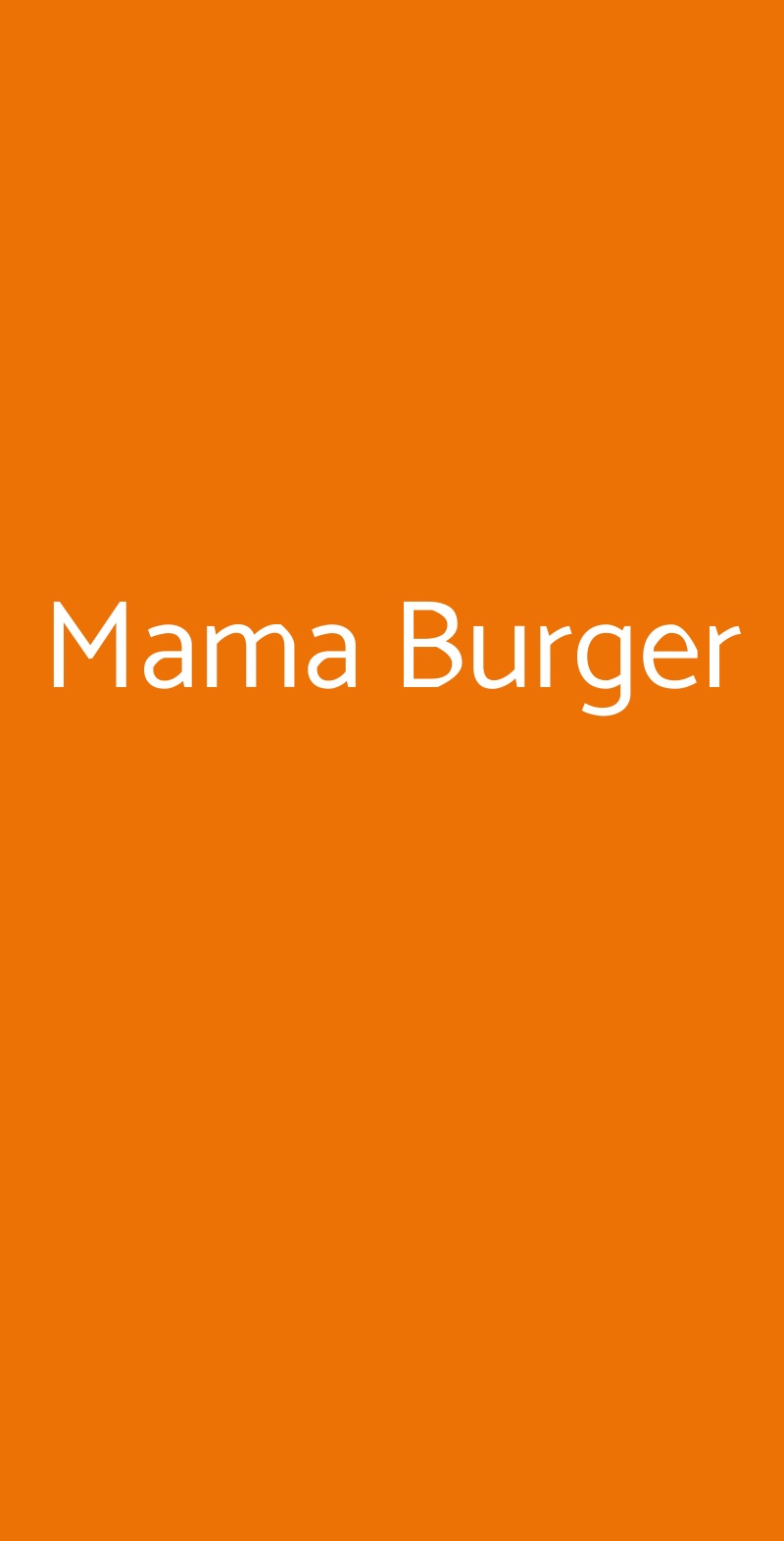 Mama Burger Milano menù 1 pagina