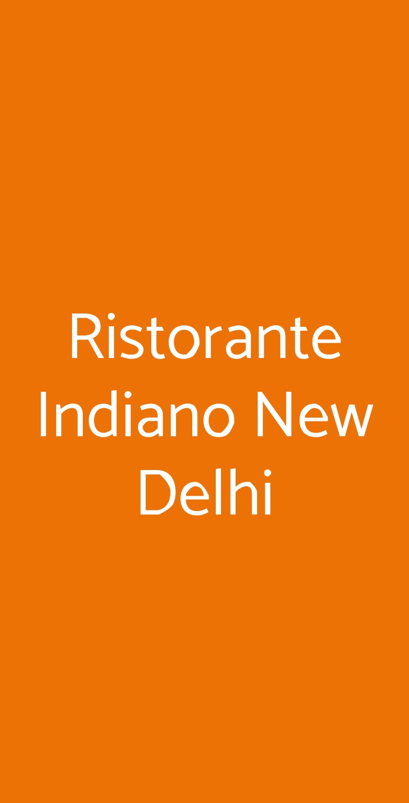 Ristorante Indiano New Delhi Milano menù 1 pagina