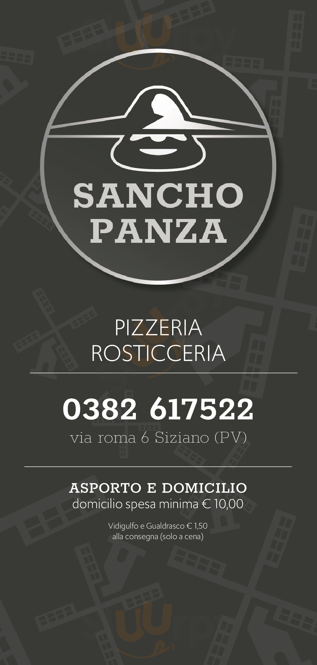Sancho Panza Siziano menù 1 pagina