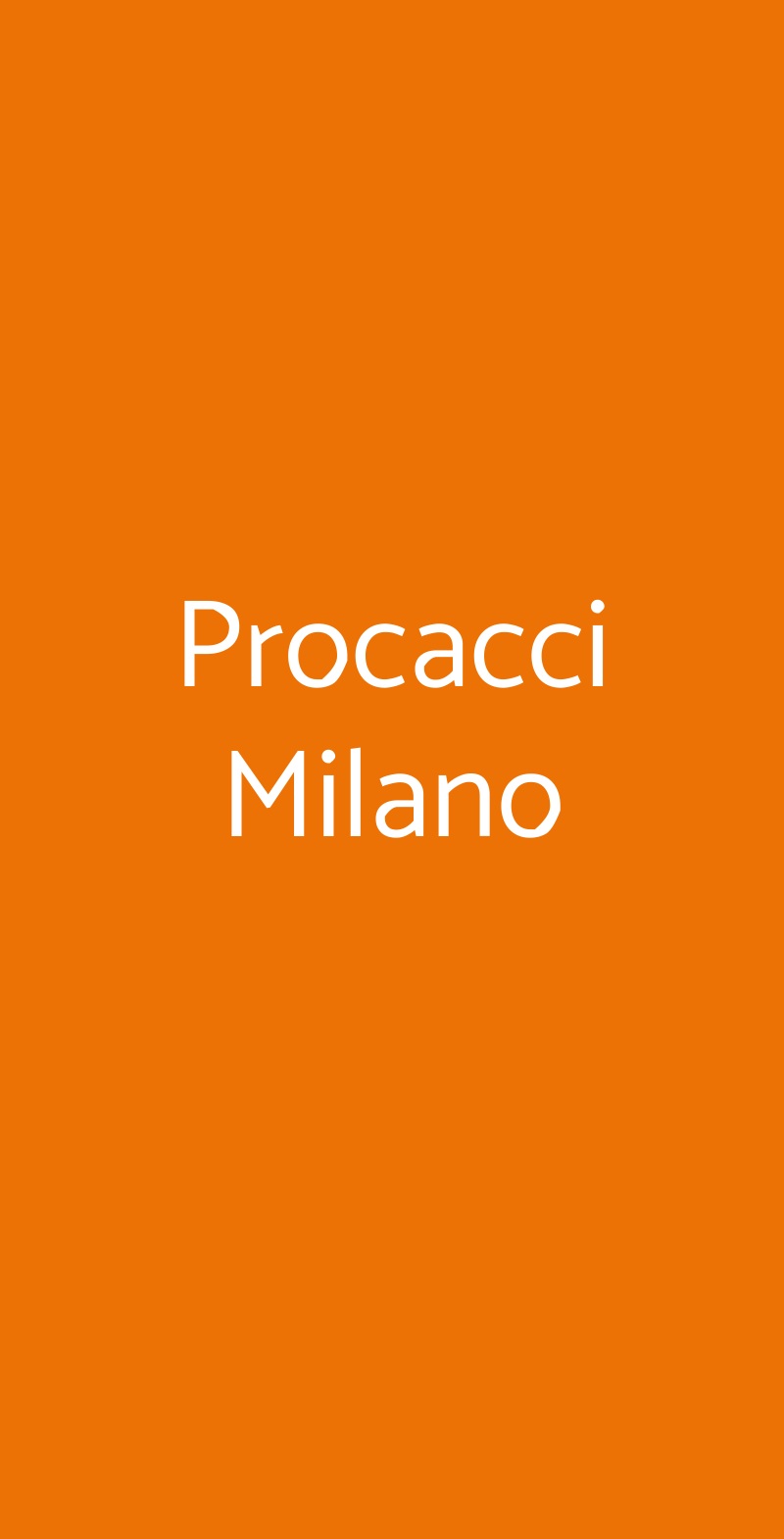 Procacci Milano Milano menù 1 pagina