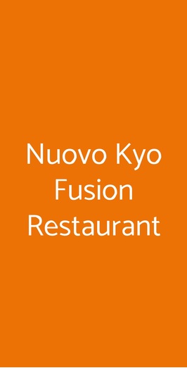 Nuovo Kyo Fusion Restaurant, Milano