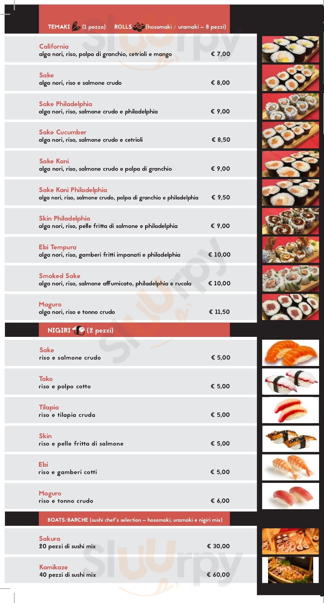Mak'Italia Temakeria e Sushi Chiavenna menù 1 pagina