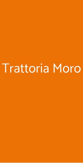 Trattoria Moro