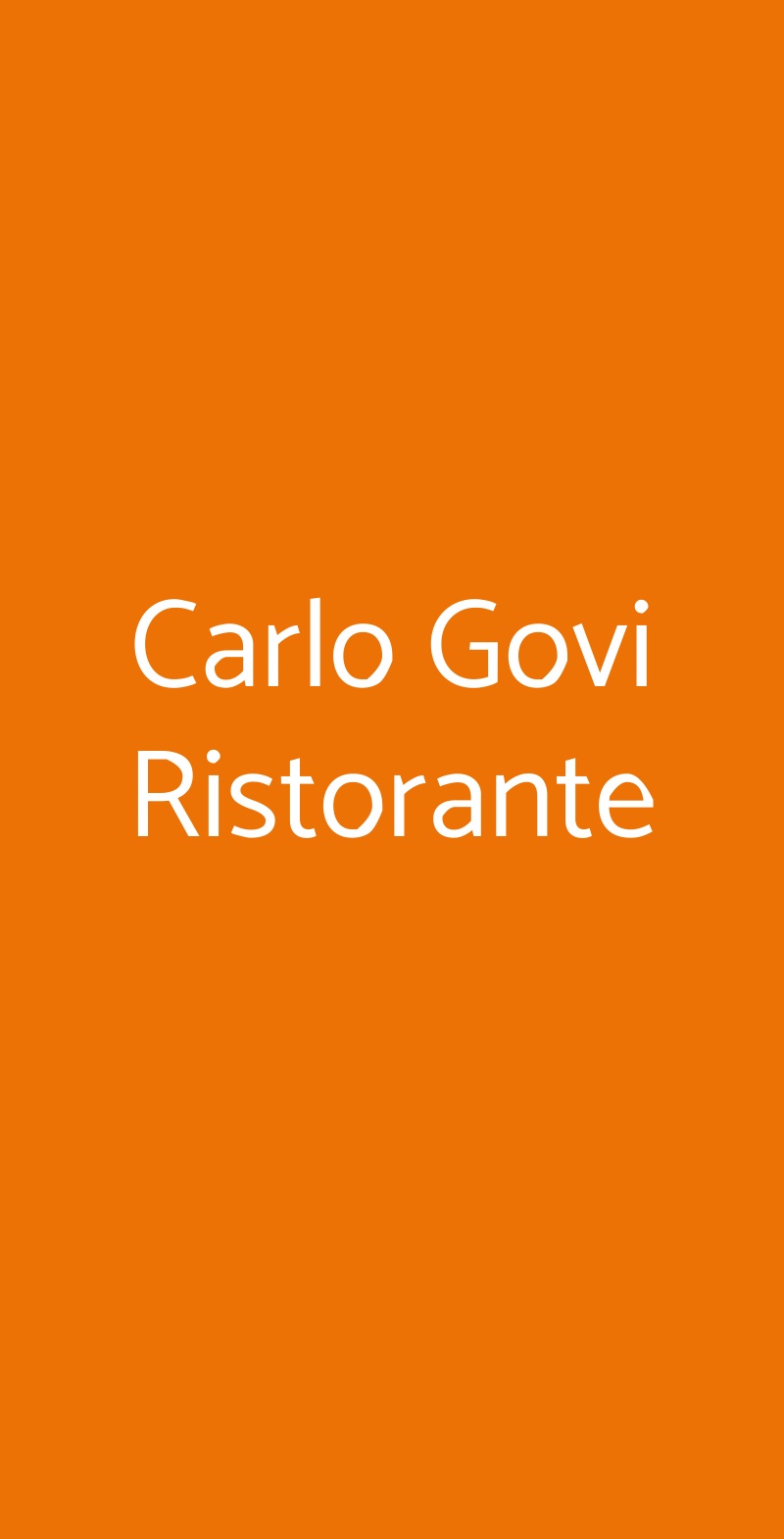 Carlo Govi Ristorante Mantova menù 1 pagina