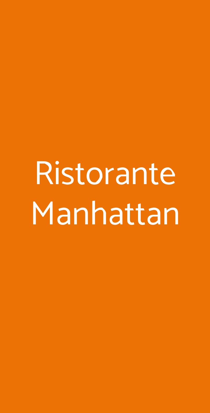 Ristorante Manhattan Milano menù 1 pagina