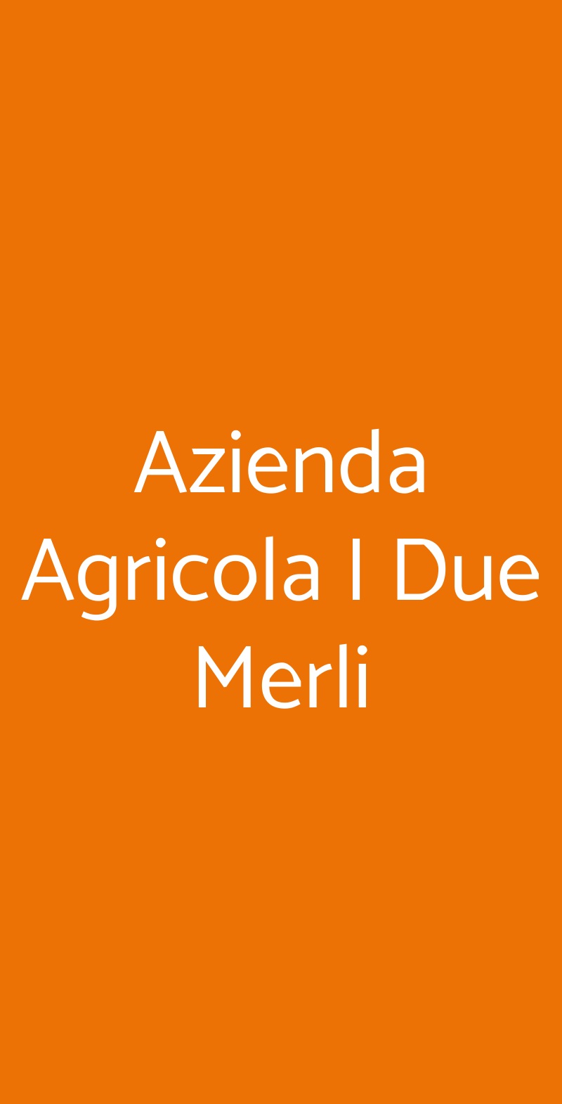 Azienda Agricola I Due Merli Zanica menù 1 pagina