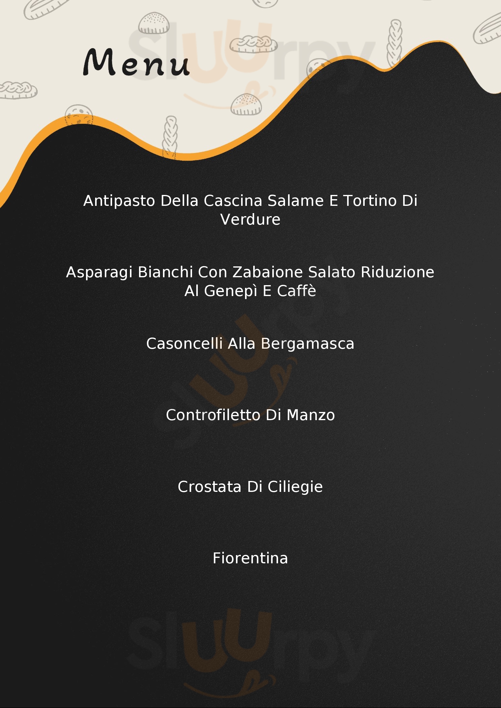 Hotel Cascina Belvedi Restaurant Ubiale Clanezzo menù 1 pagina