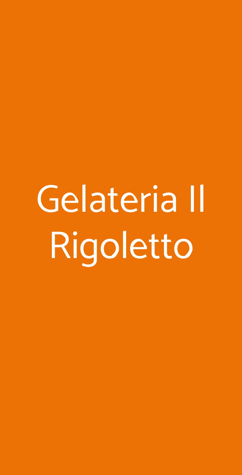Gelateria Il Rigoletto Milano menù 1 pagina