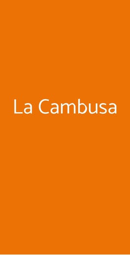 La Cambusa