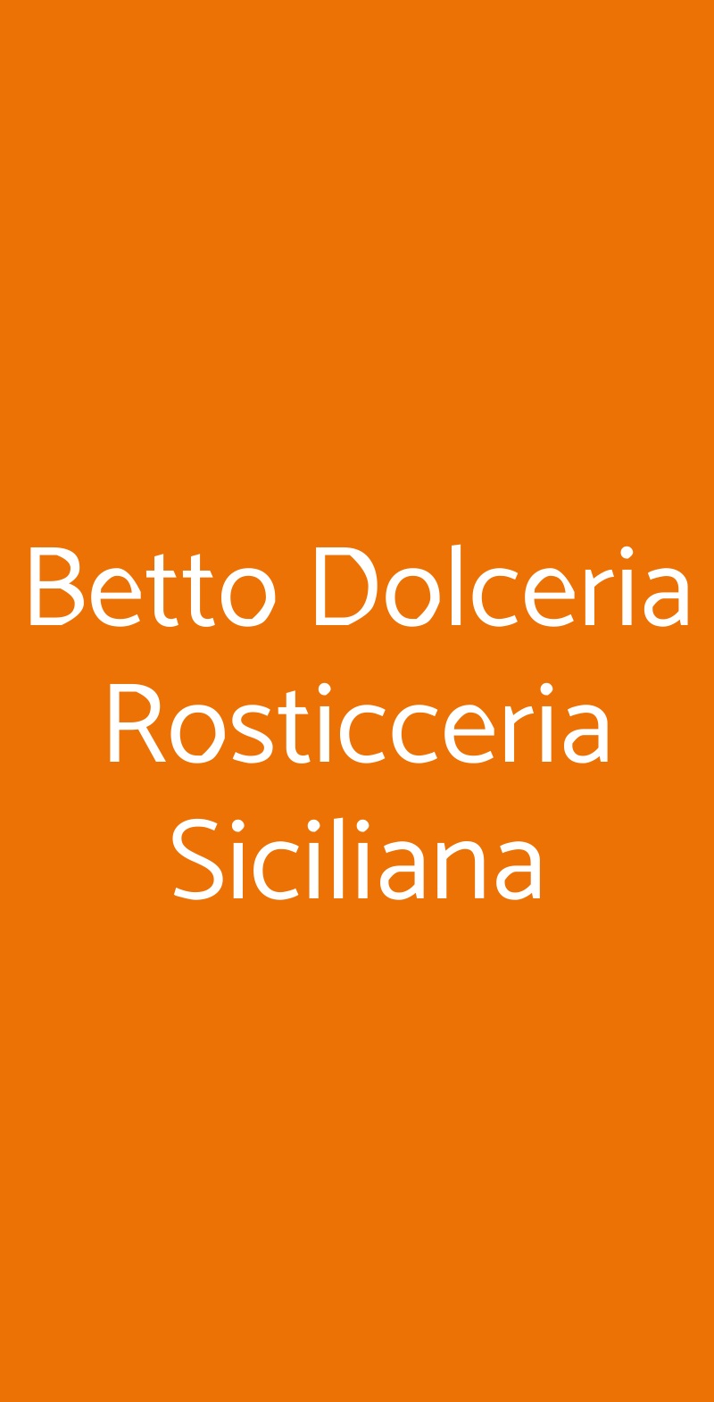 Betto Dolceria Rosticceria Siciliana Milano menù 1 pagina