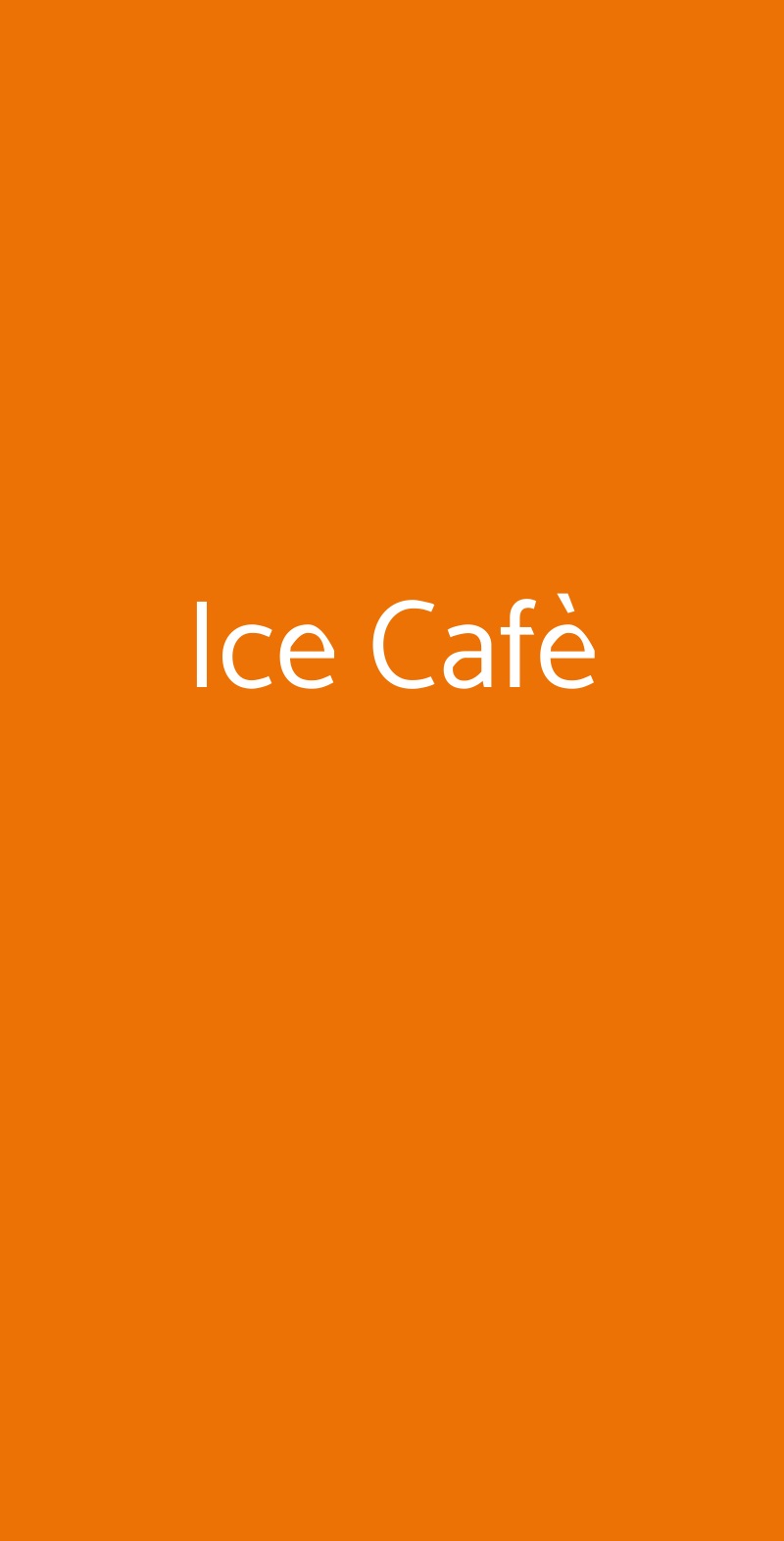 Ice Cafè San Donato Milanese menù 1 pagina
