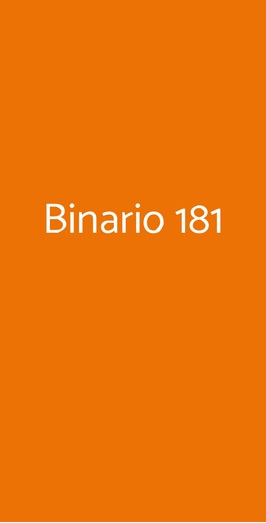 Binario 181, Desio