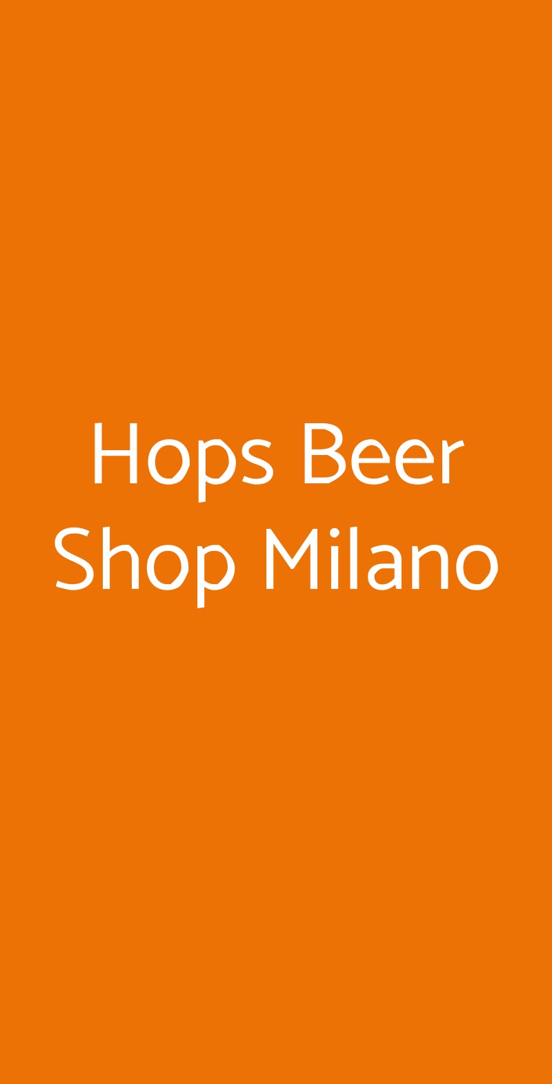 Hops Beer Shop Milano Milano menù 1 pagina