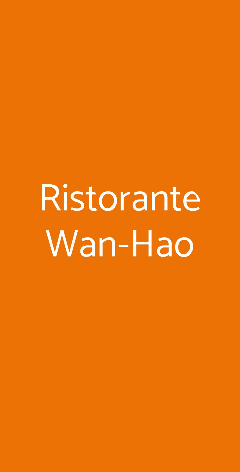 Ristorante Wan-Hao Milano menù 1 pagina