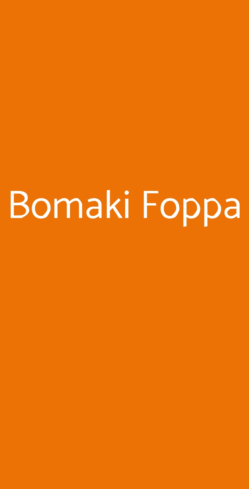 Bomaki Foppa Milano menù 1 pagina
