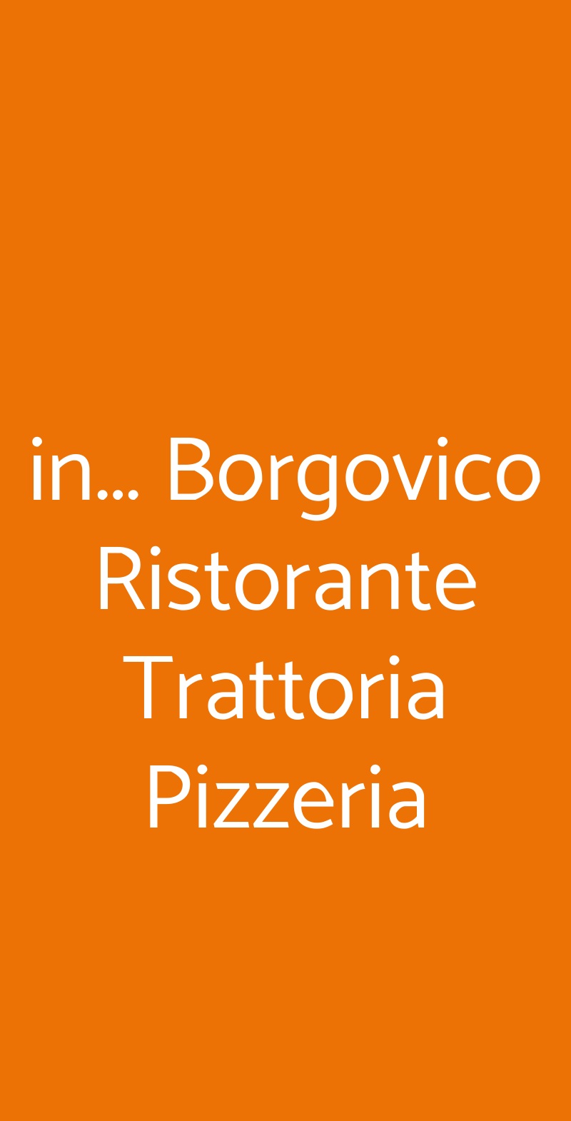 in... Borgovico Ristorante Trattoria Pizzeria Como menù 1 pagina