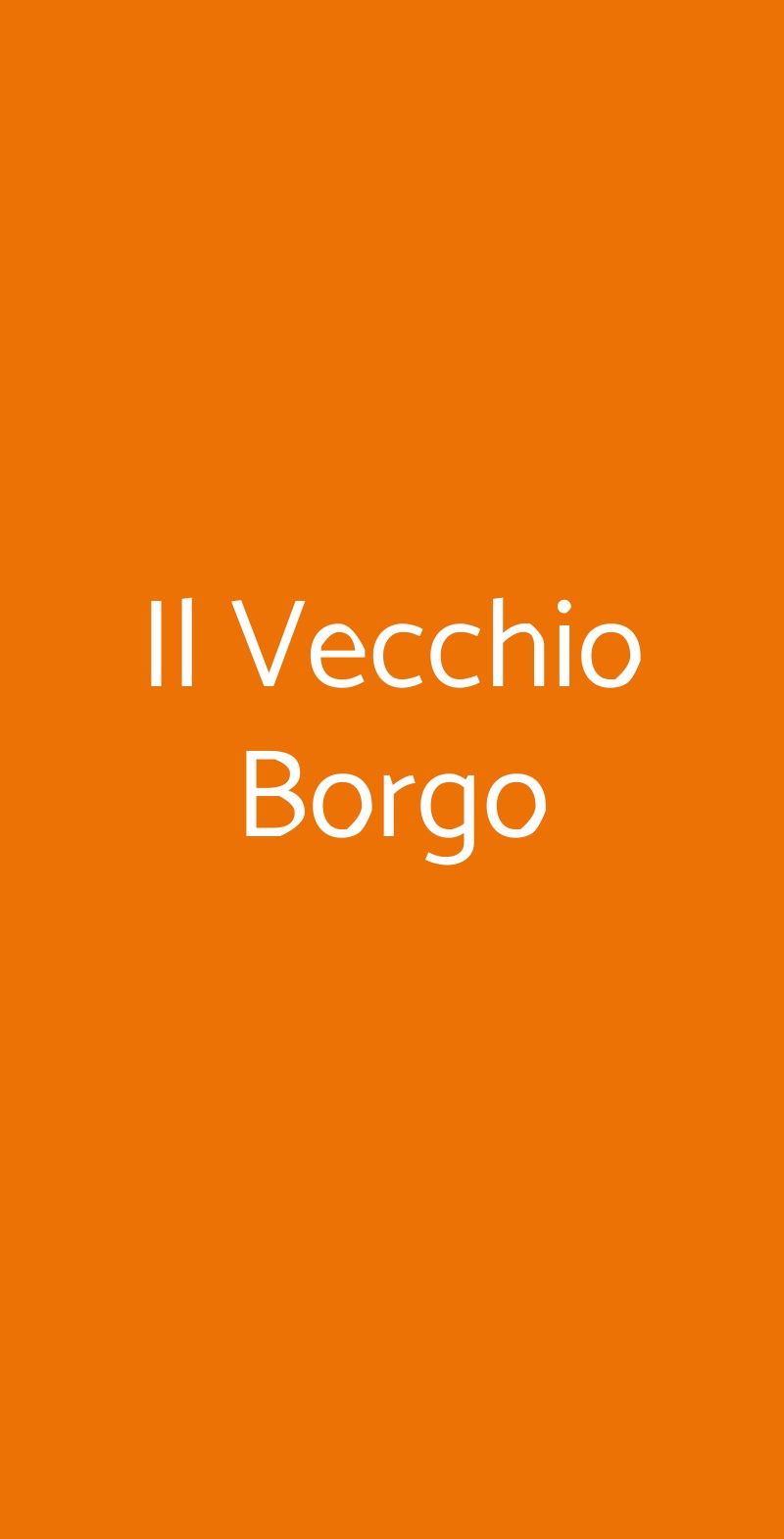 Il Vecchio Borgo Como menù 1 pagina