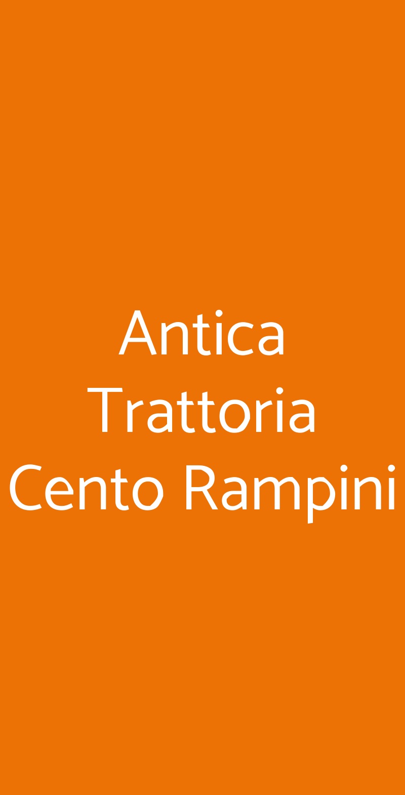 Antica Trattoria Cento Rampini Mantova menù 1 pagina