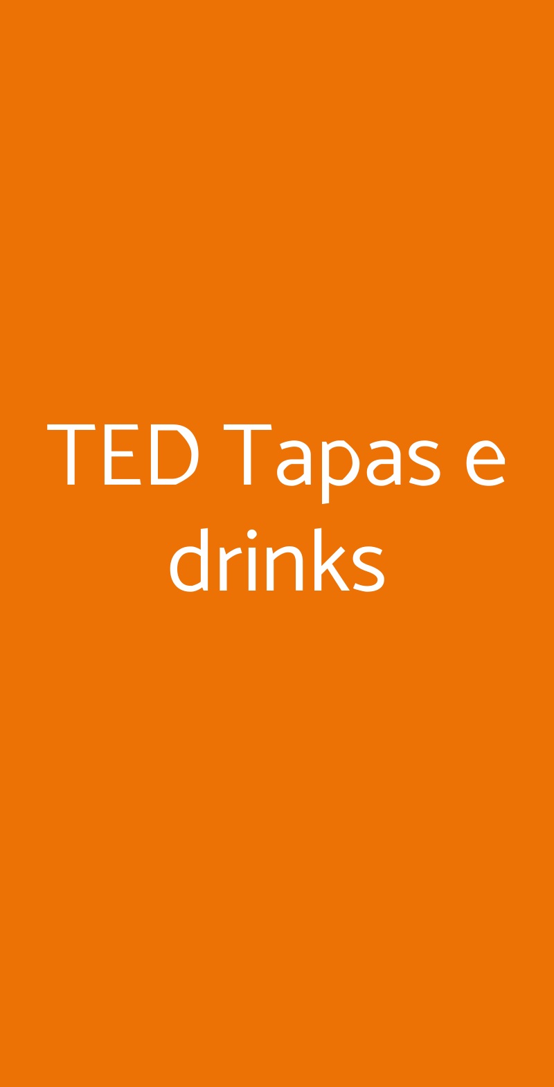 TED Tapas e drinks Legnano menù 1 pagina