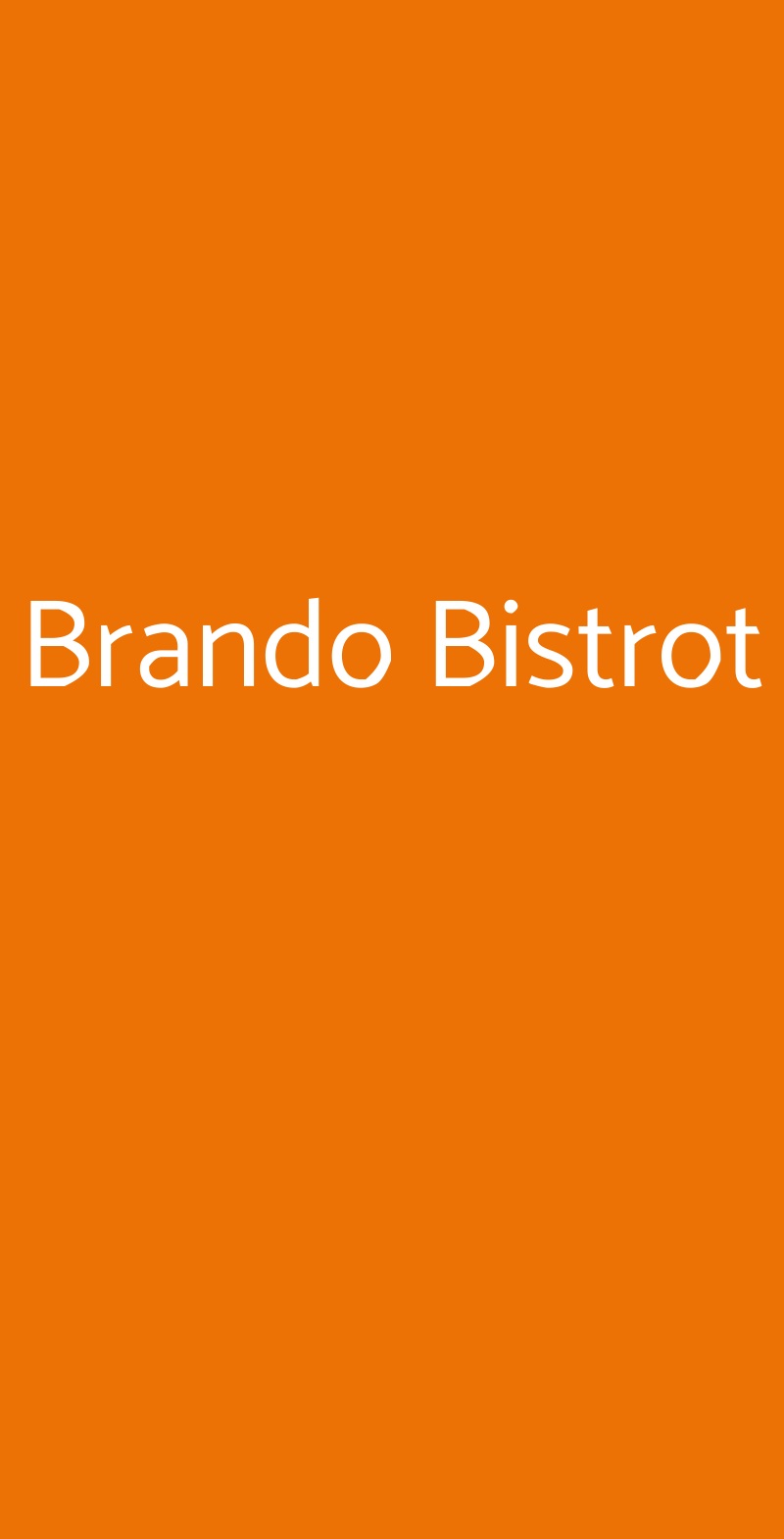 Brando Bistrot Milano menù 1 pagina