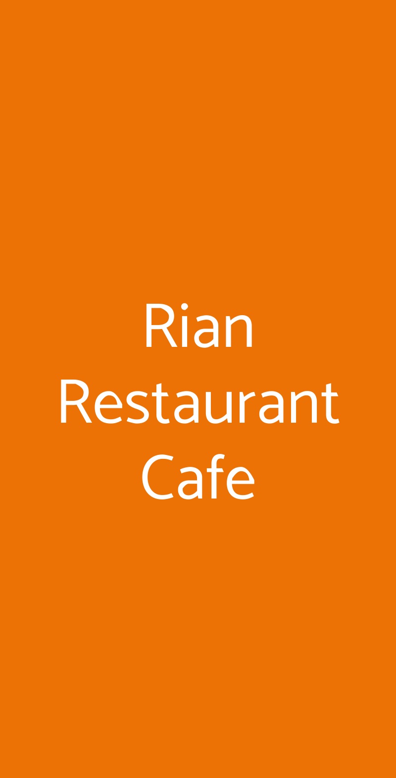 Rian Restaurant Cafe Inzago menù 1 pagina