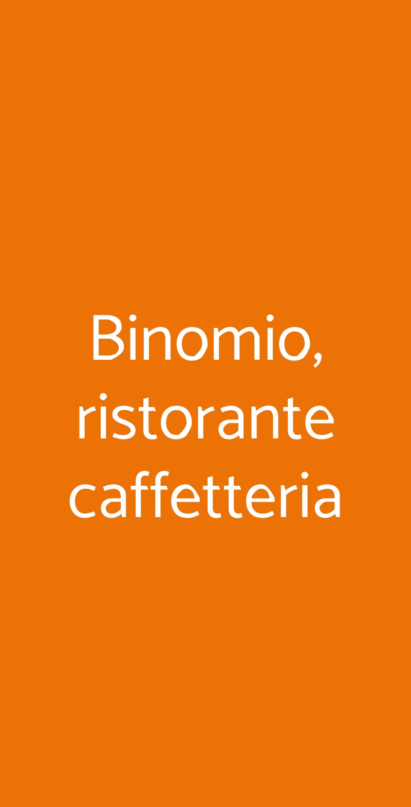 Binomio, ristorante caffetteria Dalmine menù 1 pagina