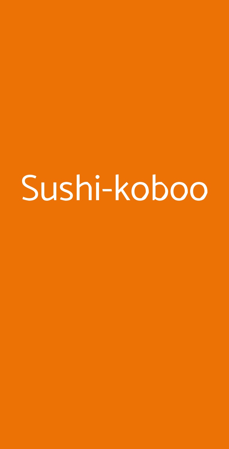 Sushi-koboo Milano menù 1 pagina