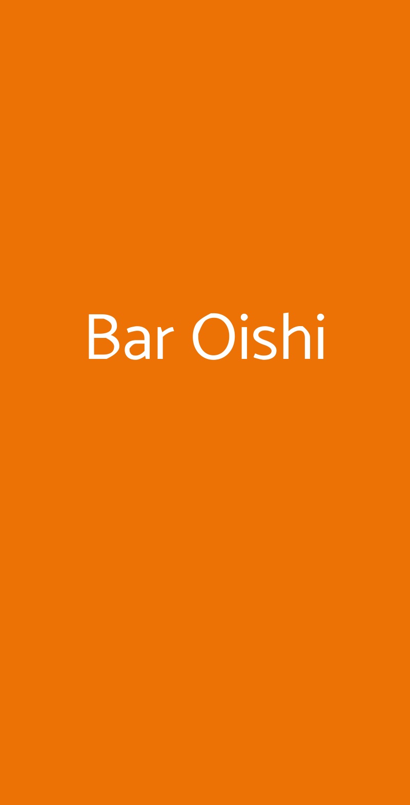 Bar Oishi Brescia menù 1 pagina