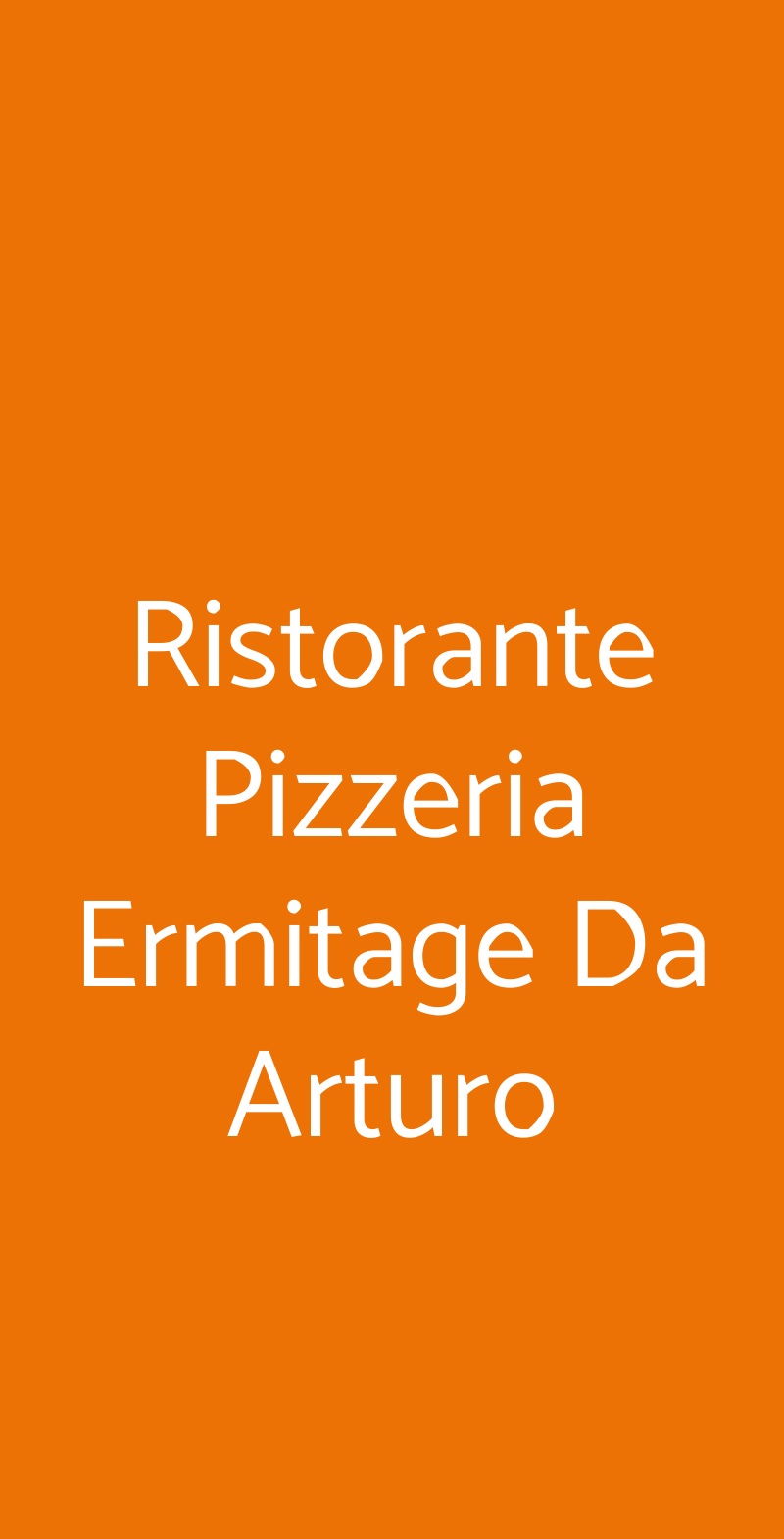 Ristorante Pizzeria Ermitage Da Arturo Como menù 1 pagina