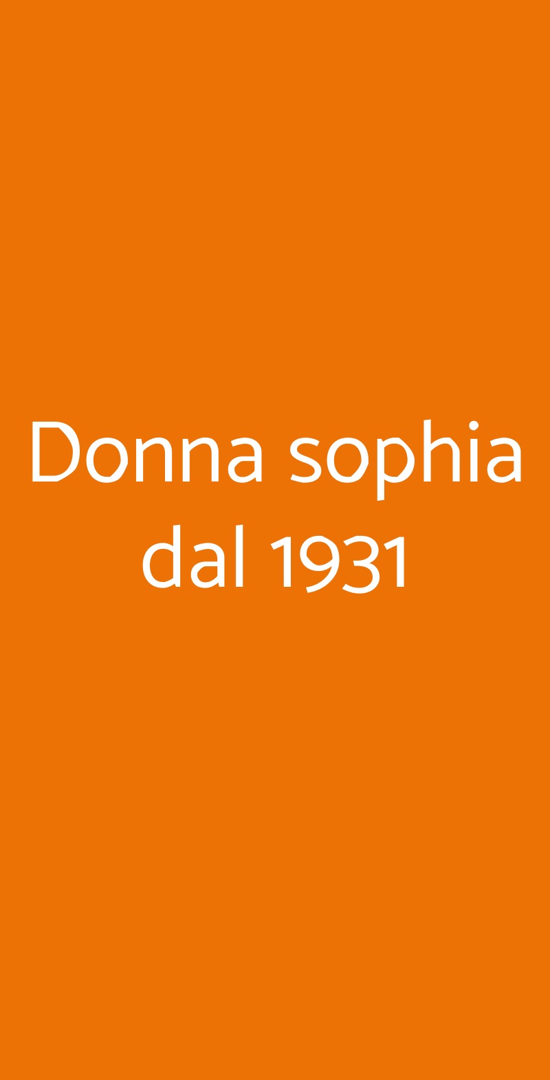 Donna sophia dal 1931 Milano menù 1 pagina