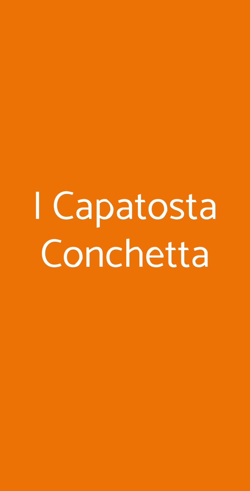 I Capatosta Conchetta Milano menù 1 pagina