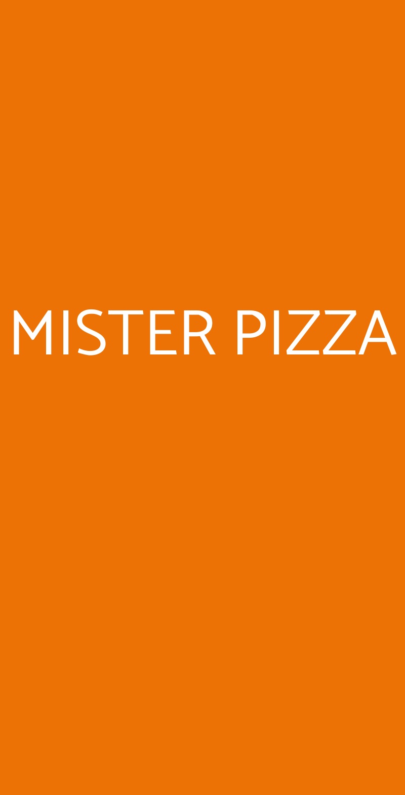 MISTER PIZZA Milano menù 1 pagina