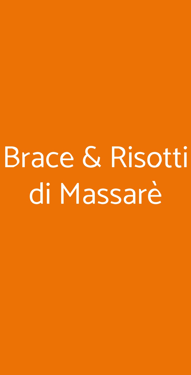 Brace & Risotti di Massarè Napoli menù 1 pagina