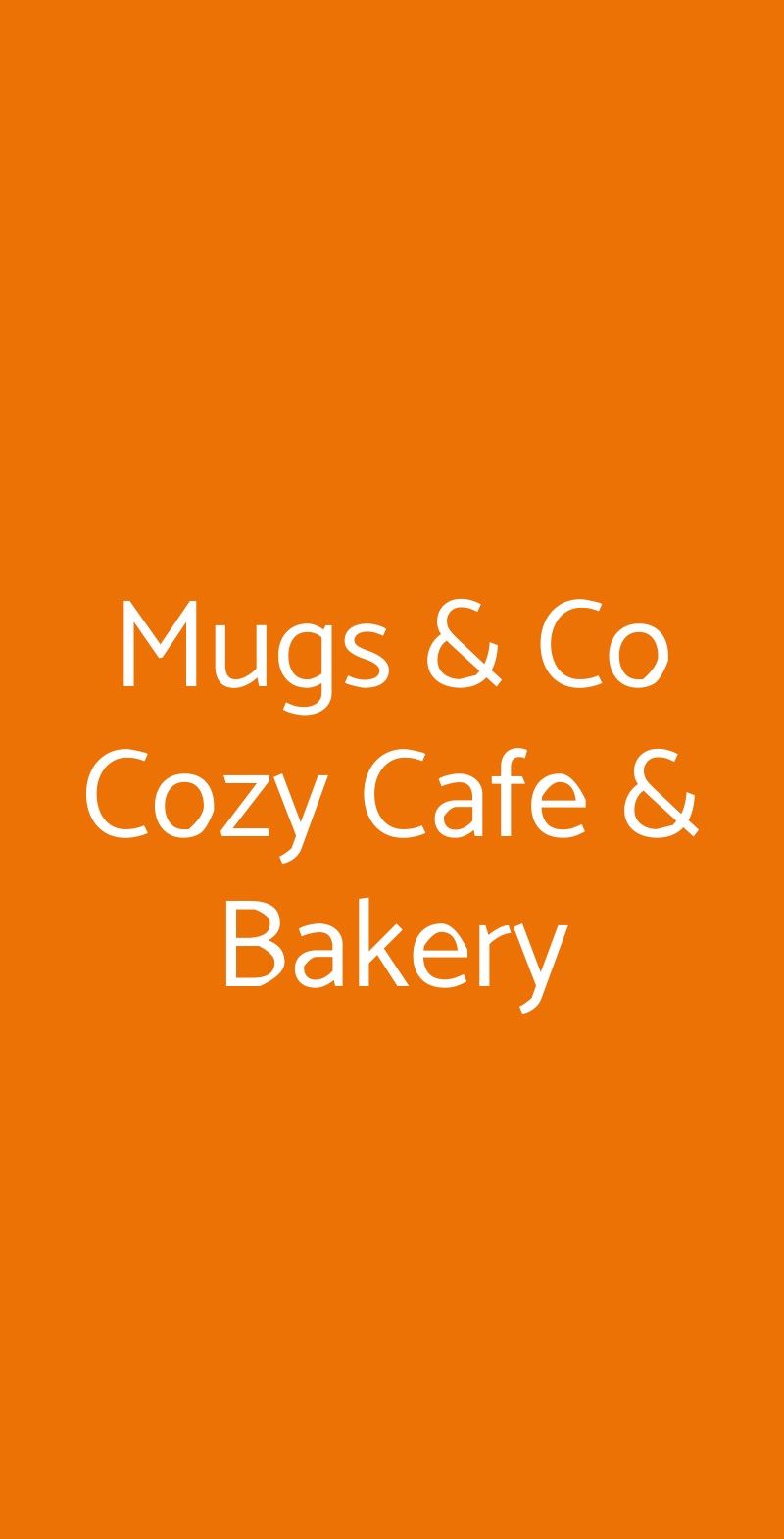Mugs & Co Cozy Cafe & Bakery Milano menù 1 pagina